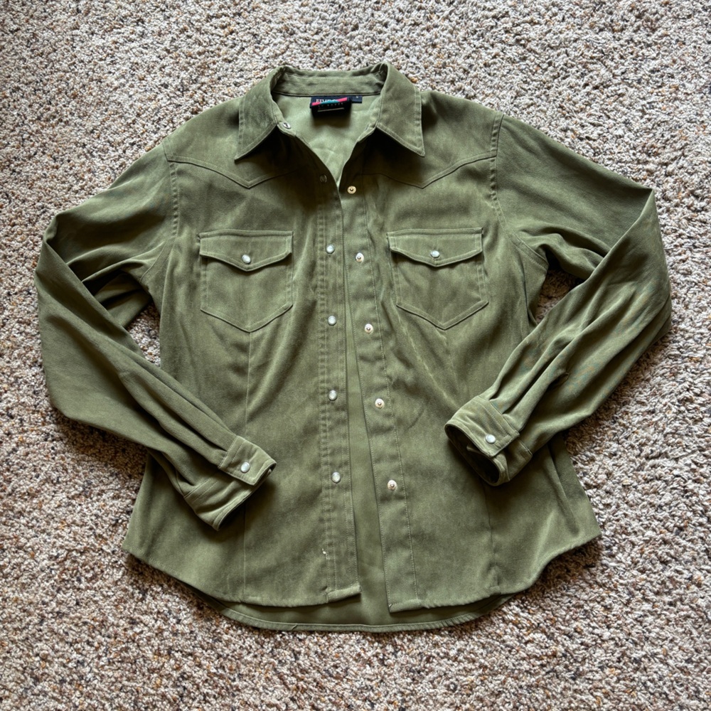 Velvet and Silk Cowgirl Dress Shirt/Jacket Size Small